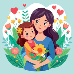 International Mother's Day digital illustration