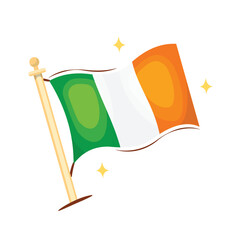 irish or ireland waving flag illustration vector