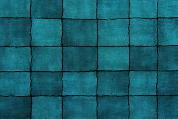 Turquoise square checkered carpet texture 