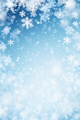 Naklejka na ściany i meble White christmas card with white snowflakes vector illustration