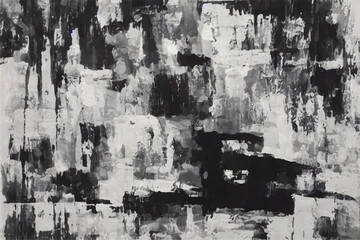 Abstract Black and White Grunge Textured background. Grunge black paint brush stroke background. Ink black street graffiti art on a textured paper vintage background, washes and brush strokes. 