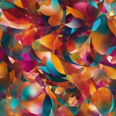 Abstract easter eggs composition with cosmic space