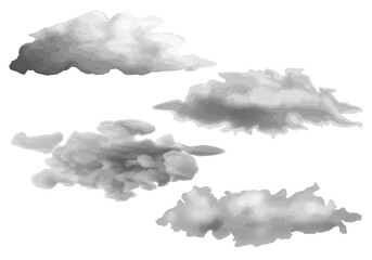 Set of clouds, vector