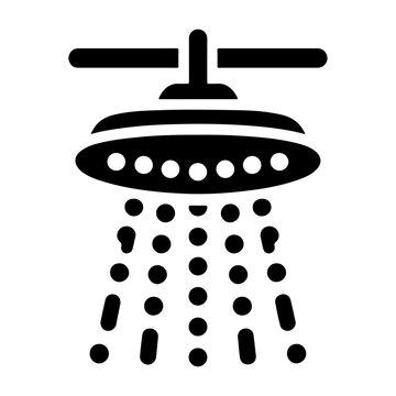 recommend clip art: minimal Shower head icon, symbol, clipart, black color silhouette