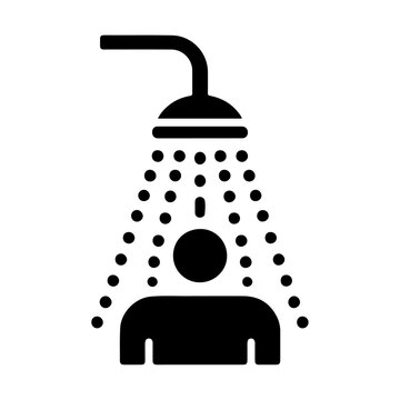 recommend clip art: minimal Shower head icon, symbol, clipart, black color silhouette