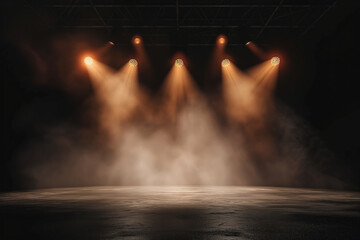 Spotlight on stage. Background image. Created with Generative AI technology