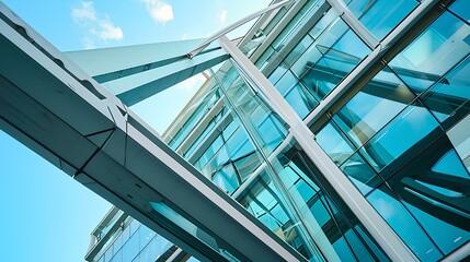 Obraz premium modern architecture with blue sky