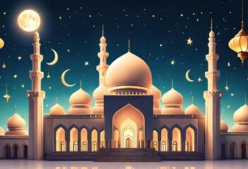 mosque at night