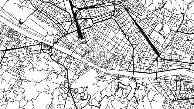 Zoom Out Road Map of Florence Italy