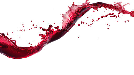 red wine splash isolated on transparent background - design element PNG cutout