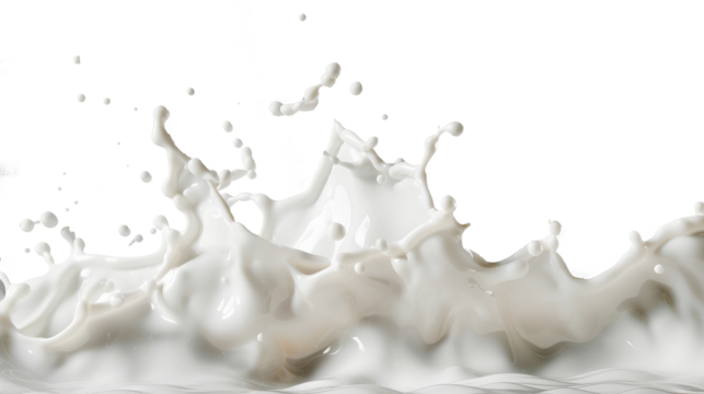 milk splash on transparent background - design element PNG cutout
