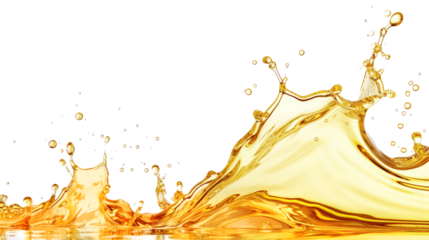 oil splash on transparent background, cut out