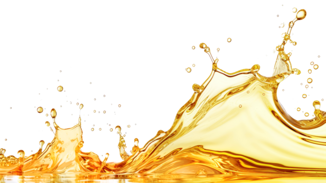 oil splash on transparent background, cut out