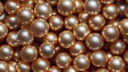 Lots of beige shiny pearls