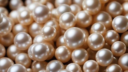 Lots of white shiny pearls