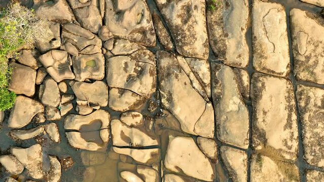 Aerial of the Calandula Falls, third highest waterfall in Africa, Angola, Africa