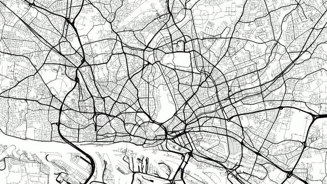 Zoom Out Road Map of Hamburg Germany