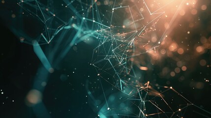 Futuristic network shape. Computer generated abstract background