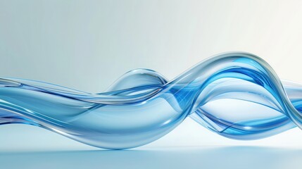 Abstract Background Glass Tube Blue Transparent Wave