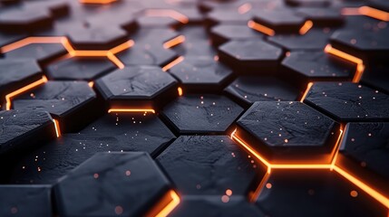 Obraz premium Abstract technological hexagonal background.