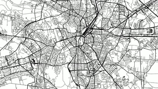 Zoom Out Road Map of Leipzig Germany