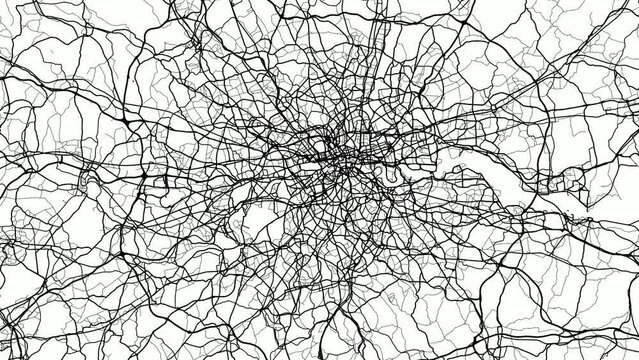 Zoom Out Road Map of London United Kingdom