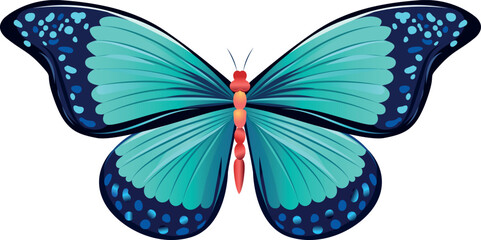 Butterfly illustration isolated on white background. - 731658712