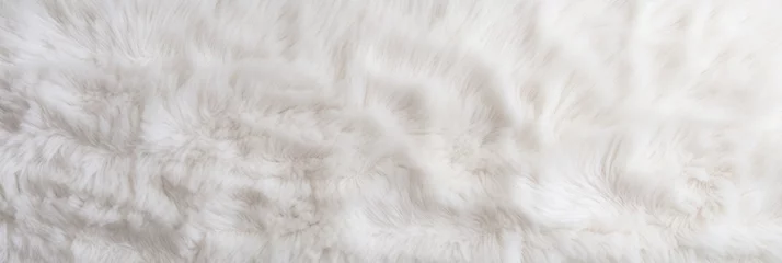 Fotobehang White plush carpet close-up photo, flat lay © GalleryGlider