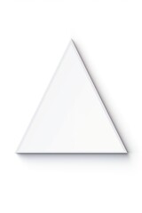White triangle isolated on white background 