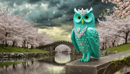 Turquoise Owl: A Plastic Princess in Diamond Attire"
