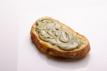 pane e nutella al pistacchio, crema al pistacchio