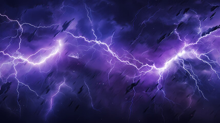 Fototapeta premium Illustration of lightning storm and thunder climate change
