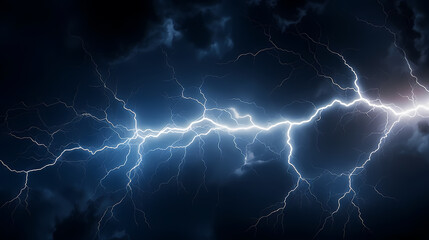 Fototapeta premium Lightning on the sky, gloomy ominous thunder and lightning background