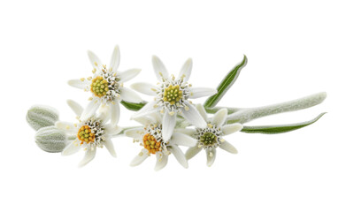 Edelweiss Blossom on Transparent Background, PNG,