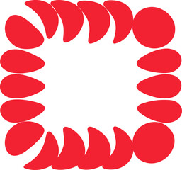 Square frame illustration. Abstract decorative frame hand drawing design element