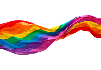 rainbow flag on transparent background