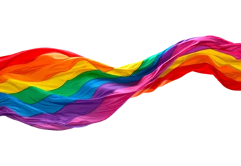 Foto op Canvas rainbow flag on transparent background © Thamidu