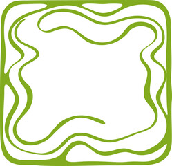 Square frame illustration. Abstract decorative frame hand drawing design element