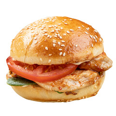 png burger with chicken breast