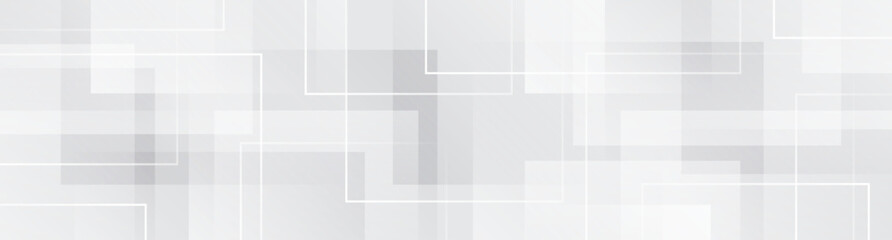 3D white techno abstract background overlap layer on bright space with squares effect decoration. Modern graphic design element lines style concept for web banner, flyer, card, or brochure cover