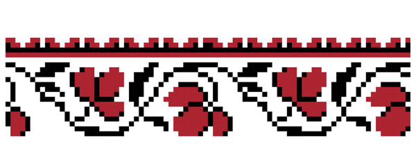 Obraz premium Ornament of Ukrainian embroidery. Vector illustration.