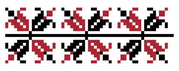 Ornament of Ukrainian embroidery. Vector illustration.