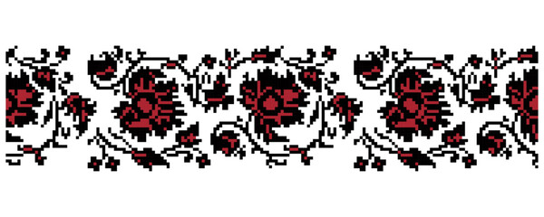 Ornament of Ukrainian embroidery. Vector illustration.