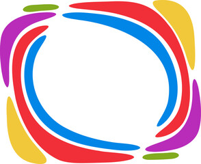 Square frame illustration. Abstract decorative frame hand drawing design element