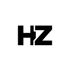 Letter H and Z, HZ logo design template. Minimal monogram initial based logotype.