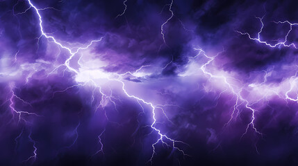 Fototapeta premium Roaring thunderstorm, shocking lightning shines in the dark sky