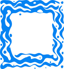 Square frame illustration. Abstract decorative frame hand drawing design element