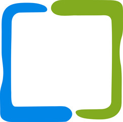 Square frame illustration. Abstract decorative frame hand drawing design element