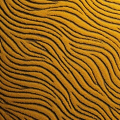 Yellow paterned carpet texture from above
