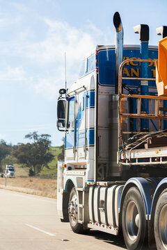 Truck overtaking on highway